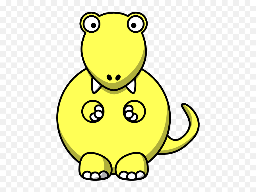 Download Yellow Dinosaur Clipart Png Image With No - Cartoon Clipart Polar Bear,Dinosaur Clipart Png