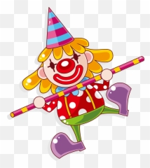 Performance Clown Circus - Circus Performer Clip Art Cartoon Circus Clown Vector Illustration Png,Circus Png