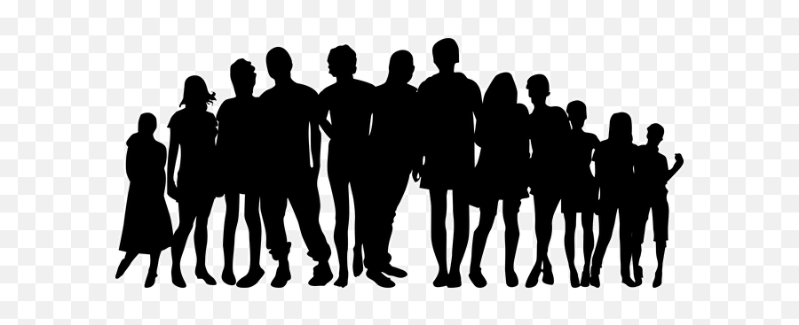 Big Family Silhouette Png - Silhouette Family And Friends,Family Silhouette Png