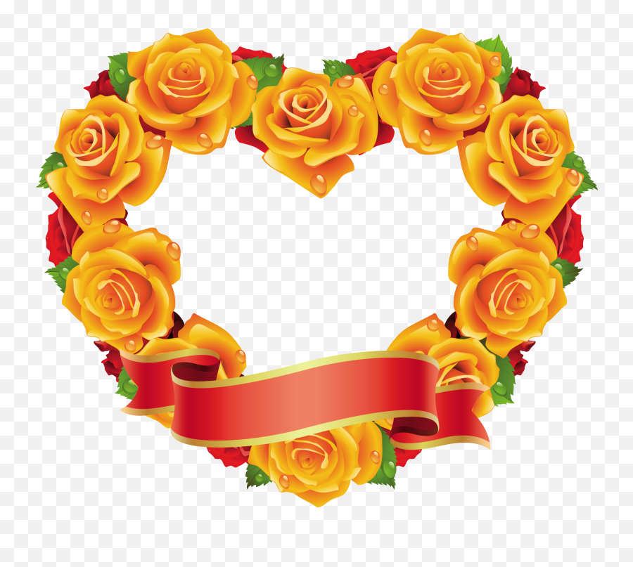 Library Of Rose Heart Flower Clipart Png Files Yellow Transparent
