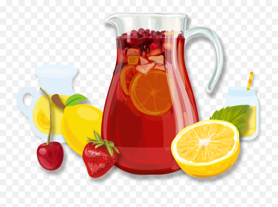 Download Hd Sangria Juice Cocktail Fizzy Drinks Non - Sangria Illustration Png,Sangria Png