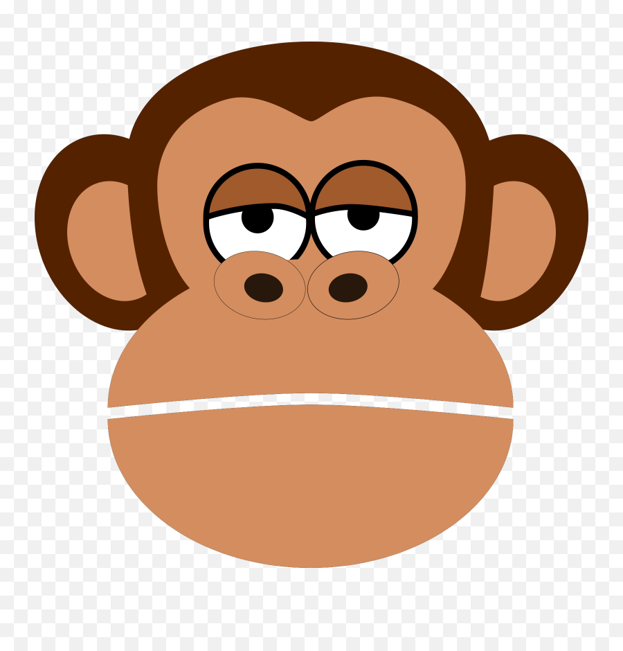 Chimp Monkey Face - Cartoon Big Nose Monkey Png,Chimp Png