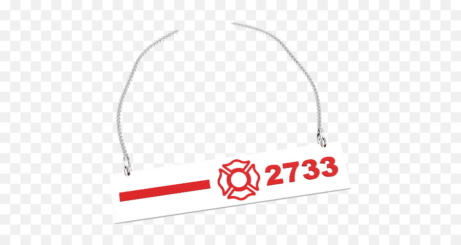 Fd Pride Bar - Red Enamel Line And Maltese Cross Customized With 4digit Badge Number Sign Png,Maltese Cross Png