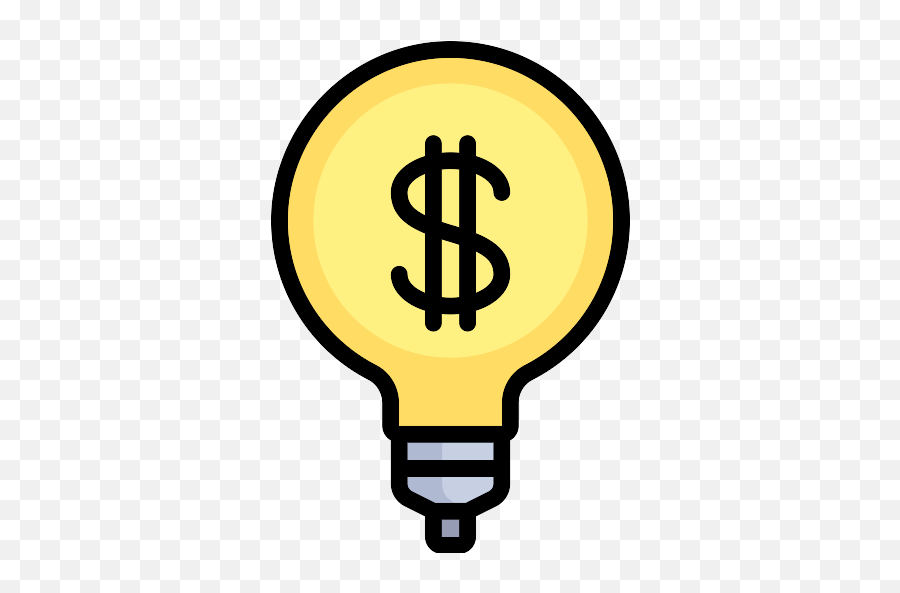 Light Bulb Money Png Icon 2 - Png Repo Free Png Icons Black Dollar Sign Vector,Money Png
