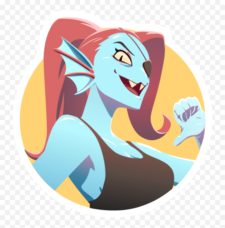 Undertale Undyne Shows Herself Sticker - Sticker Mania Fictional Character Png,Undertale Logo Transparent