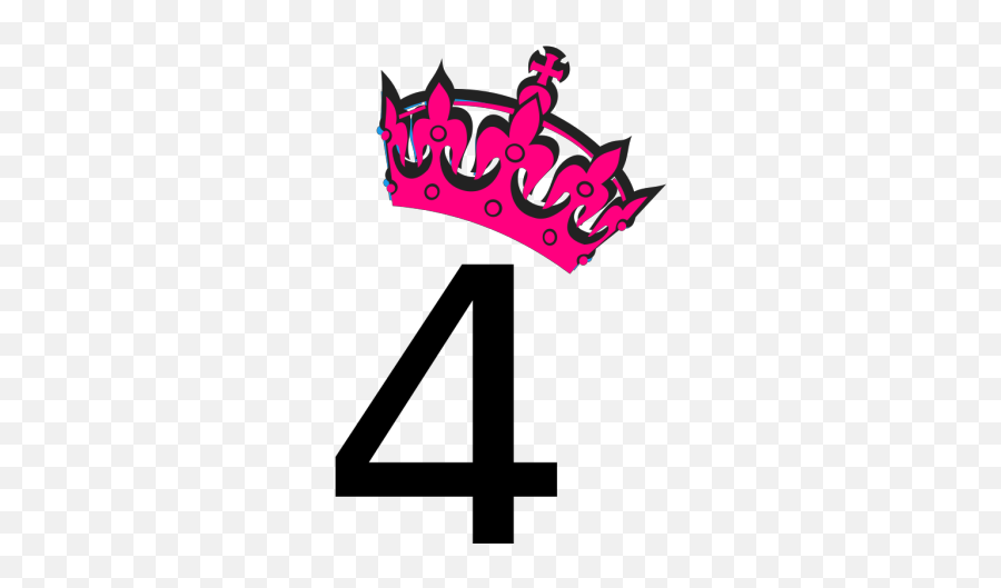 Pink Tilted Tiara And Number 5 Clip Art - Happy Birthday 24 Png,Number 5 Png