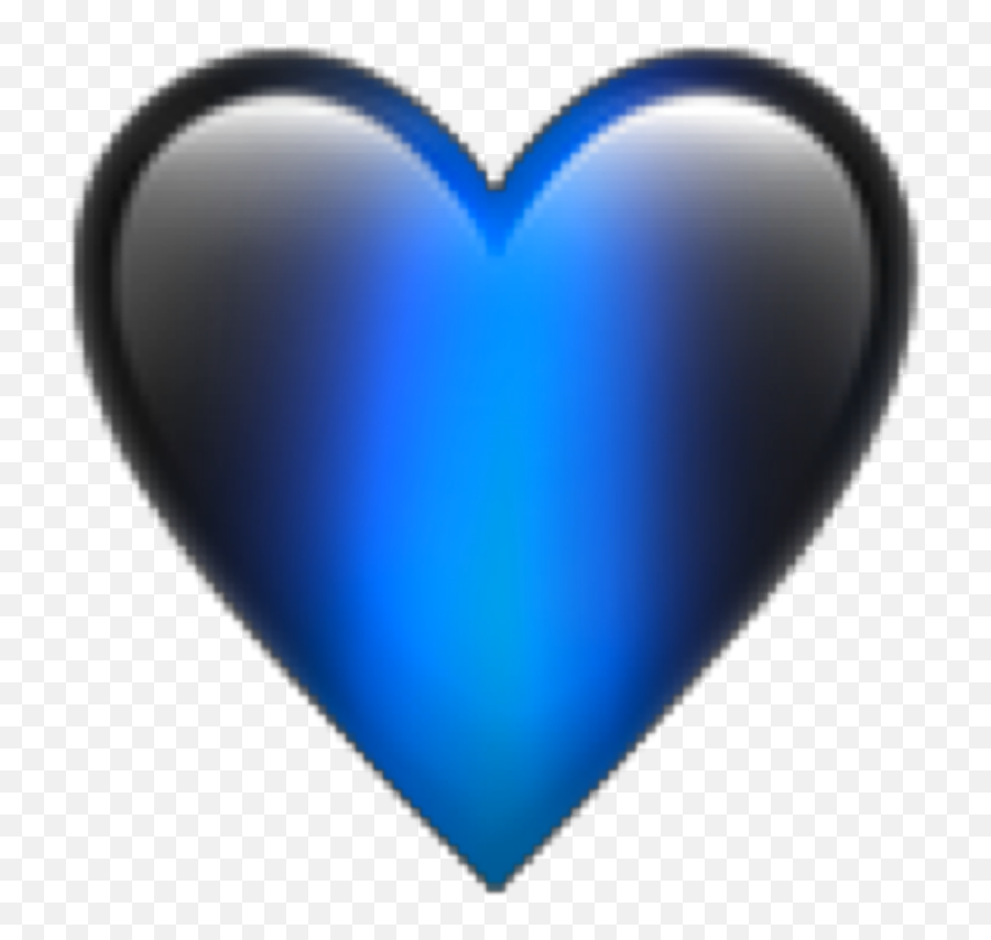 Iphone Emoji Black Heart Sticker - Blue Black Heart Emoji Png,Black Heart Emoji Png