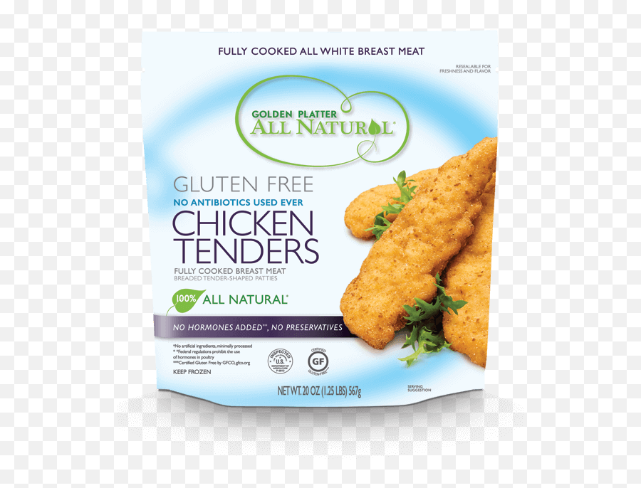 Gluten Free Antibiotic Chicken - Golden Platter Foods Png,Chicken Tenders Png
