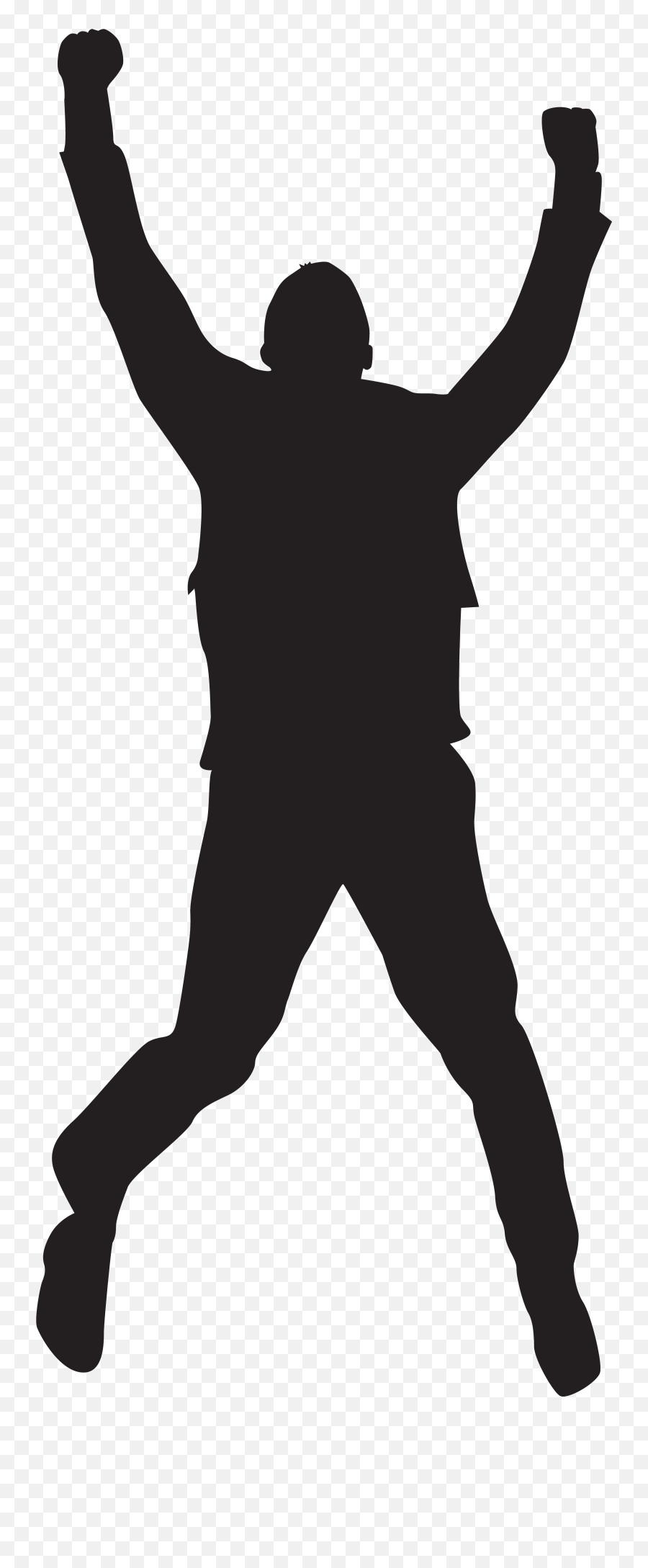 Happy Silhouette - Silhouette Of A Person Jumping Png,People Silhouettes Png