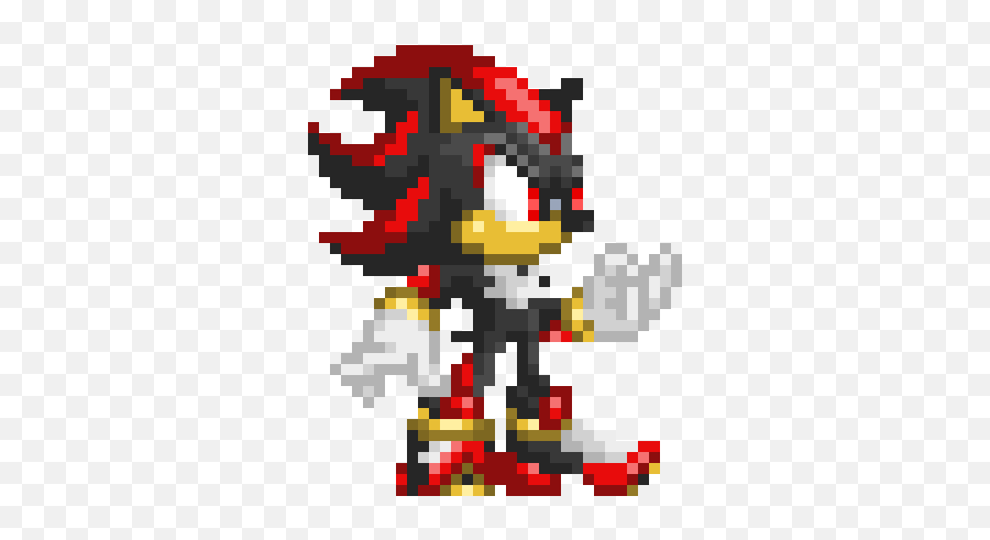 Sonic shadow and silver pixel art