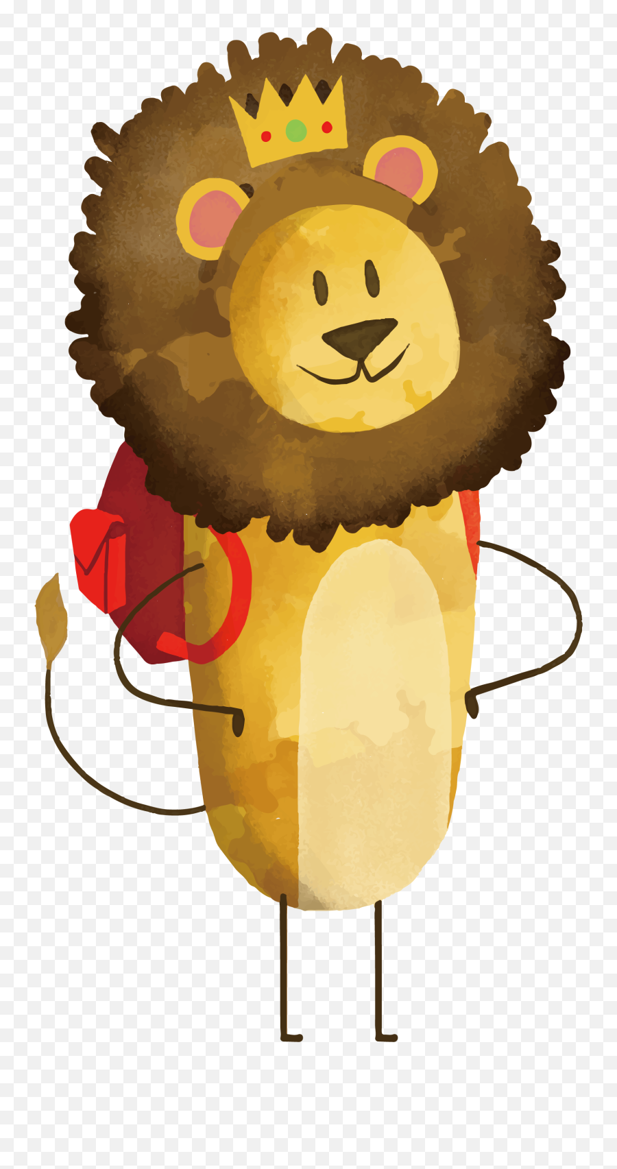 Lion Cartoon Tiger Illustration - Hand Painted Lion King Png León Animado Pintado,Lion Cartoon Png