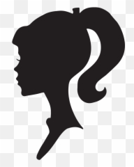 Girl Black Silhouette Drawing Free Image - Barbie Head png