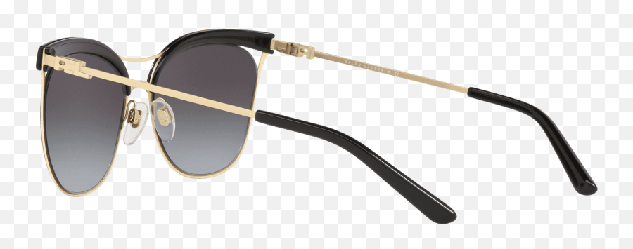 Download Metal Cateye Sunglasses In Black Sanded Light Gold - Unisex Png,Aviator Sunglasses Transparent Background