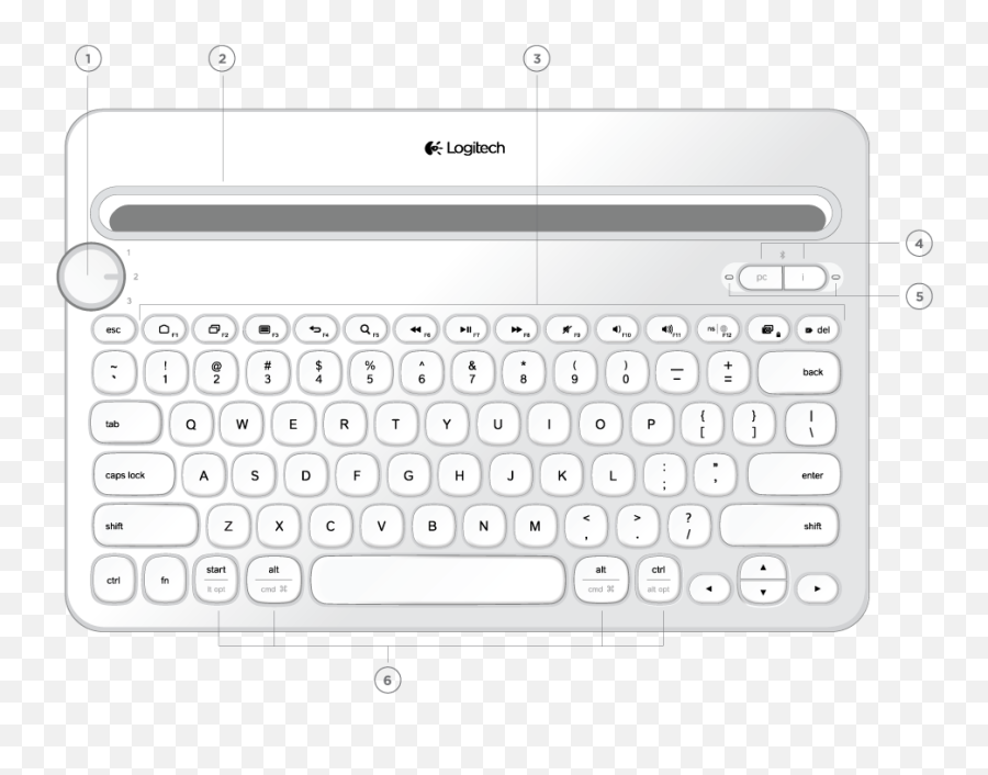 Logitech Bluetooth Multi - Device Keyboard K480 Immersion Guide Giardini Della Biennale Png,Acer Tablet Setting For Time Out Icon