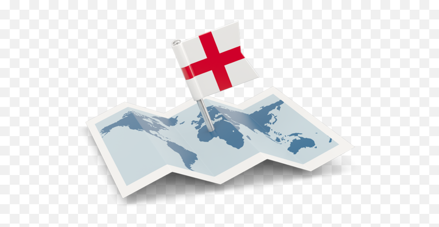 Flag Pin With Map - Icon Georgia Flag Png,England Flag Icon