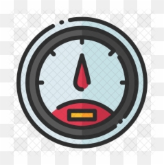 Speedometer Icon Of Colored Outline - Vector Graphics Png,Speedometer Logos