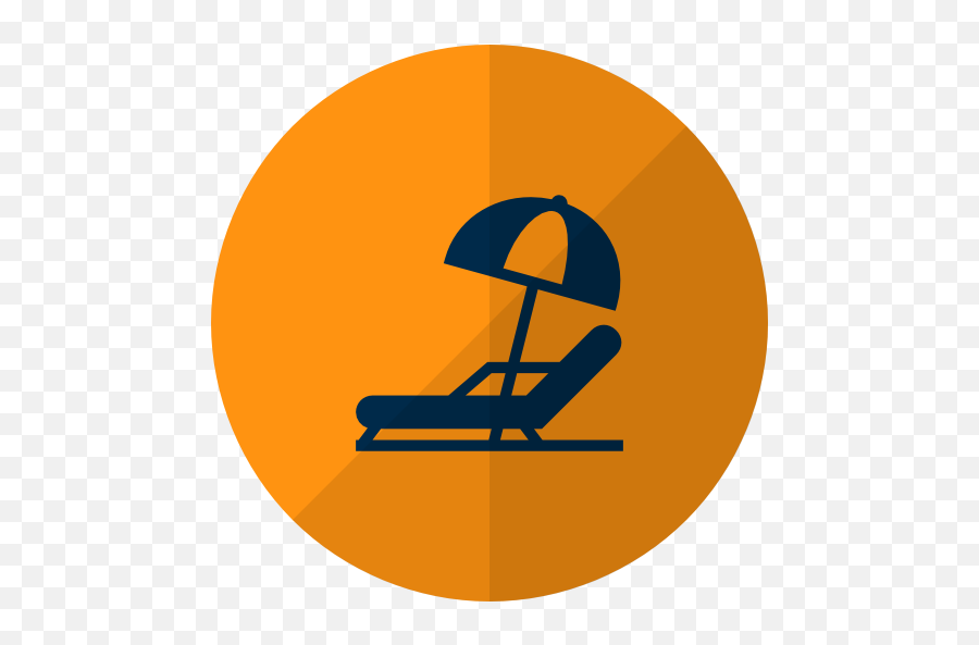 Yellow Beach Chair And Umbrella Free Icon - Iconiconscom Hard Png,Beach Umbrella Icon