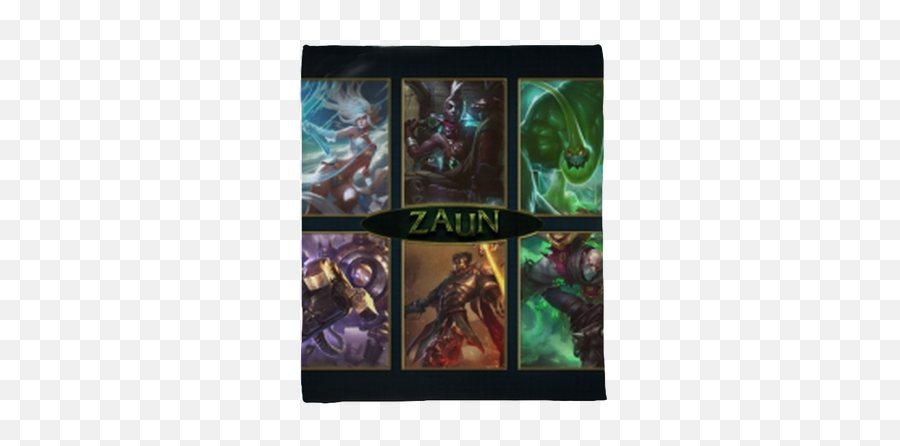 Plush Blanket Zaun - League Of Legends Pixersca Warwick Singed Lol Png,League Of Legends Zaun Icon