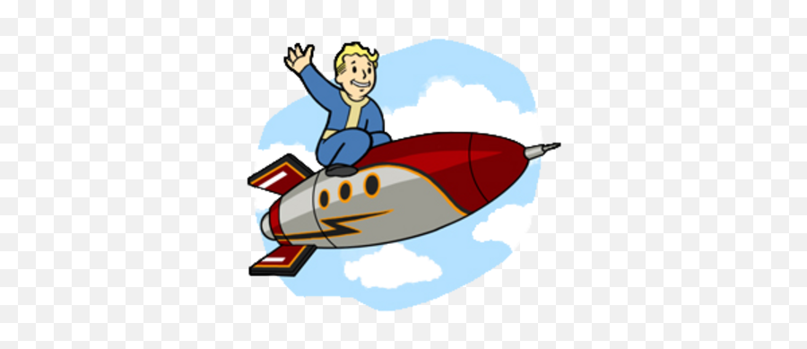 Come Fly With Me Fallout Wiki Fandom - Vault Boy On A Rocket Png,Icon For Hire You Can't Kill Us Lyrics