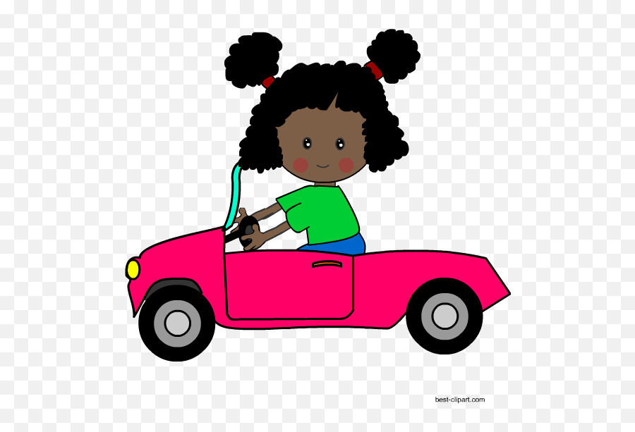 Free Car Clip Art Images And Graphics - Driving A Car Cartoon Png,Pink Car  Png - free transparent png images 