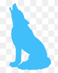 Caribbean Blue Wolf Icon - Free caribbean animal icons Howling Wolf Silhouette Drawing png