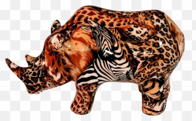 Vintage African Rhino La Vie Safari - Rhinoceros Png,Cheetah Print Png