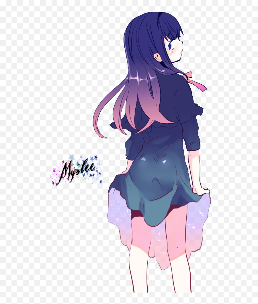 Render Anime Girl9 By Myslee - Chan Anime Girl Pastel Anime Girl Pastel Purple Png,Hot Anime Girl Png