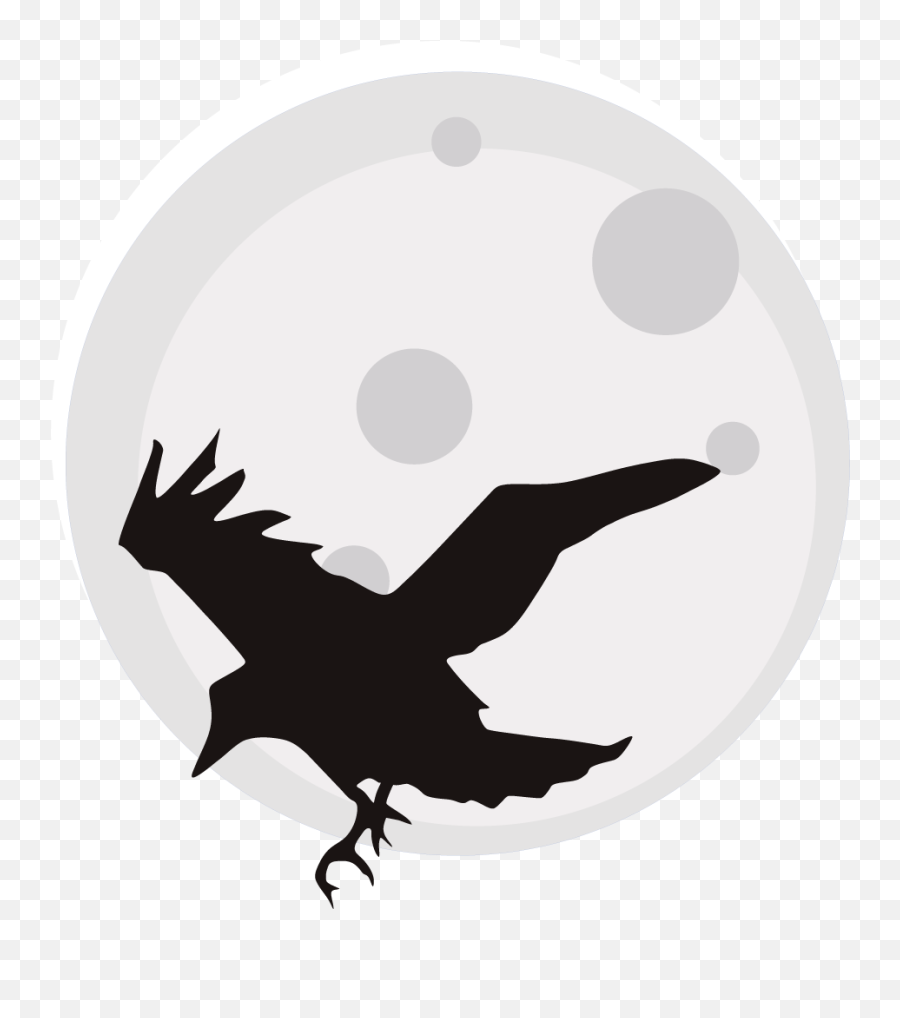 Transparent Png Svg Vector File - Transparent Background Moon Cartoon,Crow Transparent