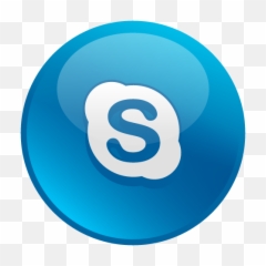 Skype Circle Transparent Background - 19695 TransparentPNG Icon Png
