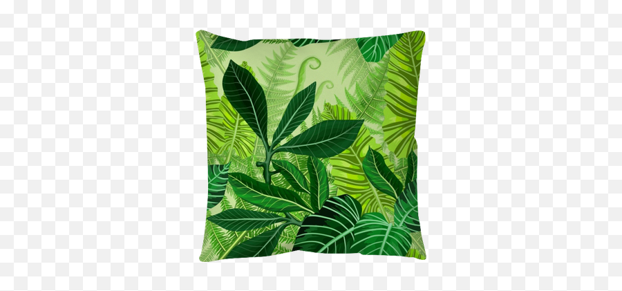 Seamless Pattern With Tropical Palm Leaves Pillow Cover U2022 Pixers - We Live To Change Cushion Png,Palm Leaves Png