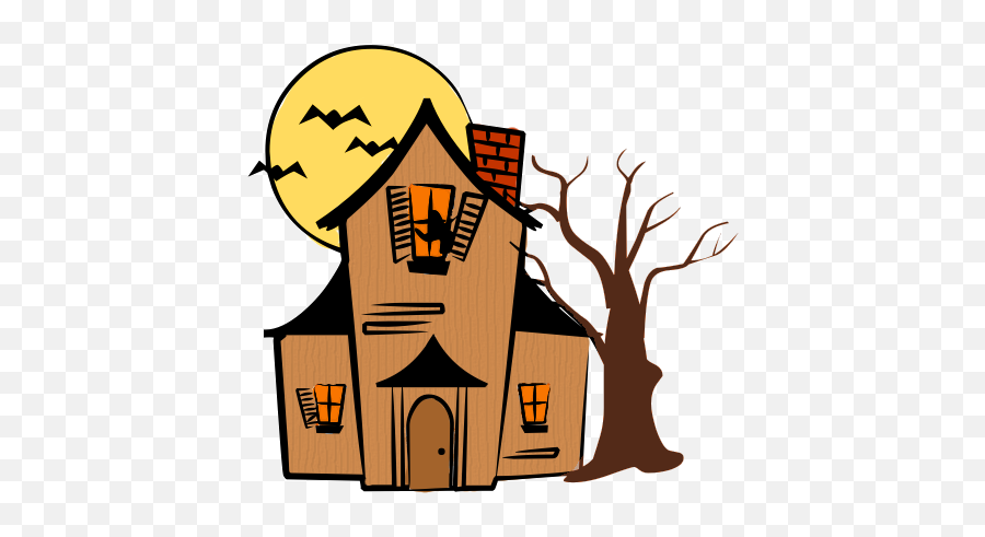 Halloween House Free Png Image Arts - Color A Haunted House,Halloween Tree Png