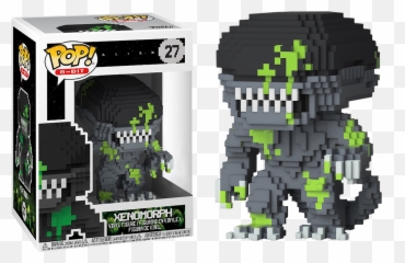 Alien - Xenomorph Blood Splatter 8bit Us Exclusive Pop Vinyl Figure 8 Bit Xenomorph Funko Pop Png,Xenomorph Png