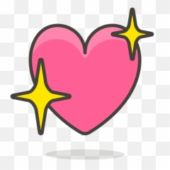 Sparkling Heart Free Icon Of 780 Vector Emoji - Heart Transparent png