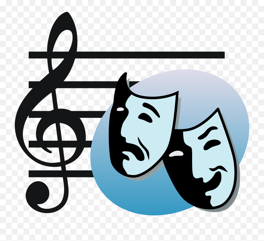 Free Drama Clipart Black And White - Clip Art Musical Theatre Png,Drama Logo