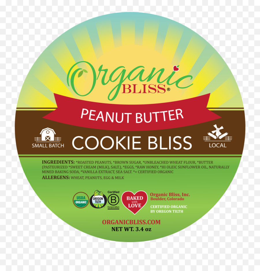 Peanut Butter Bliss U2014 Organic - Label Png,Peanut Butter Png