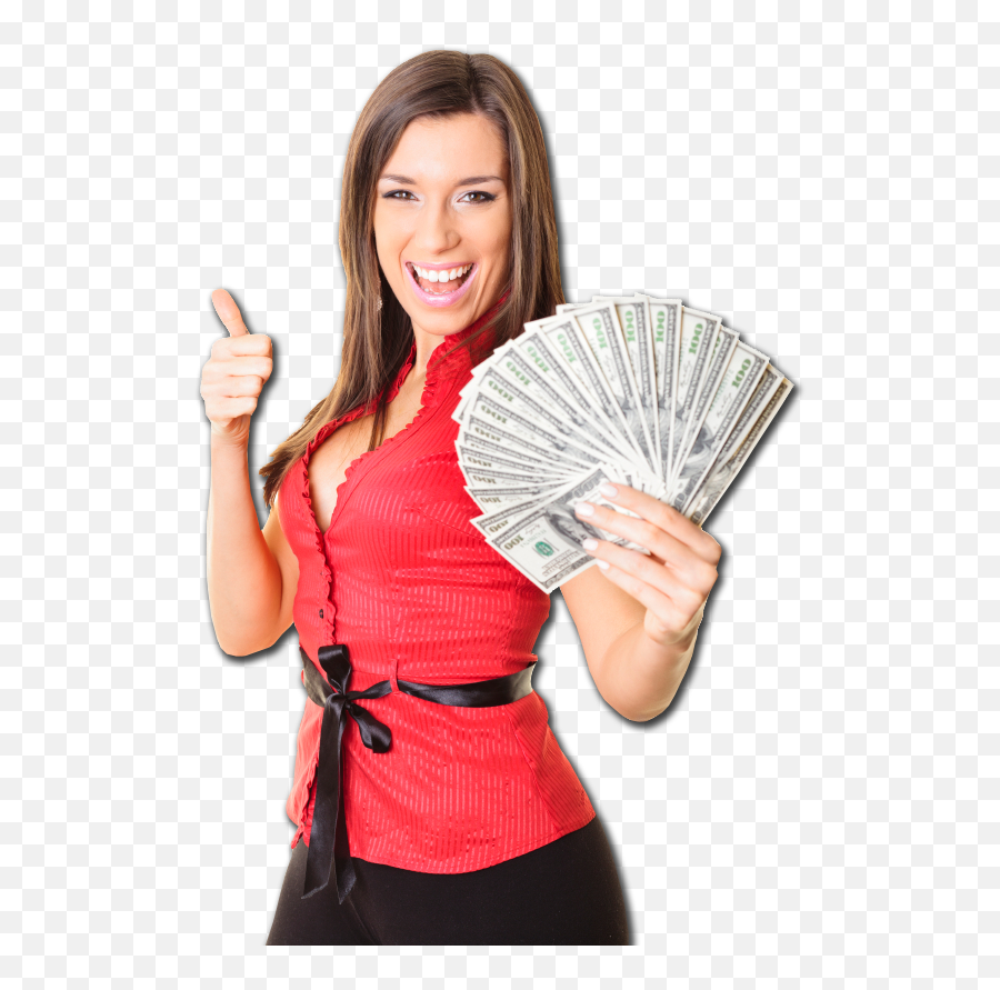 Download Baldinis Casino Winners 07a - Lady With Money Png Girl With Money Png,Money Png