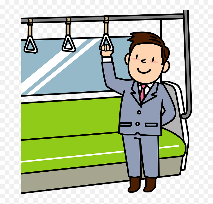 Businessman Riding Train Clipart Free Download Transparent - Take The Bus Clipart Png,Train Clipart Png