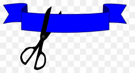 Download Clip Art Cutting Blue Ribbon - Scissors Clipart png