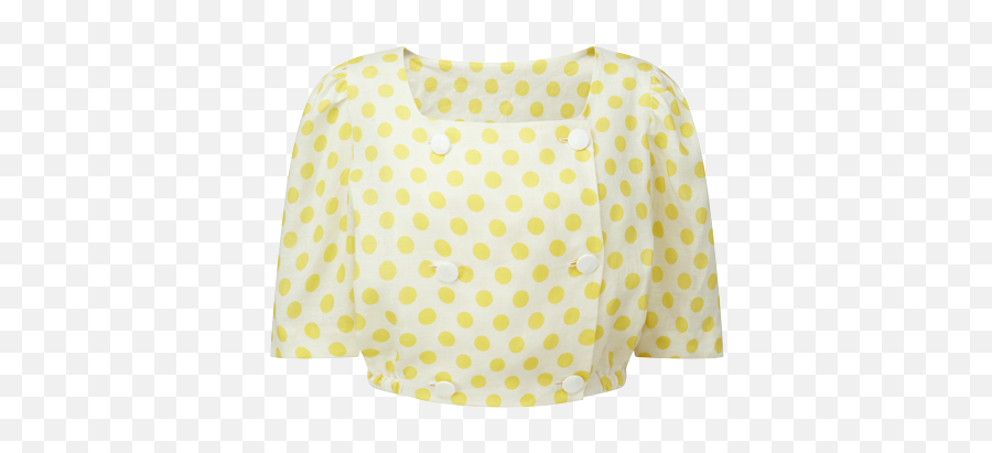 Diana Yellow Polka Dot Linen Top - Long Sleeve Png,Yellow Dot Png