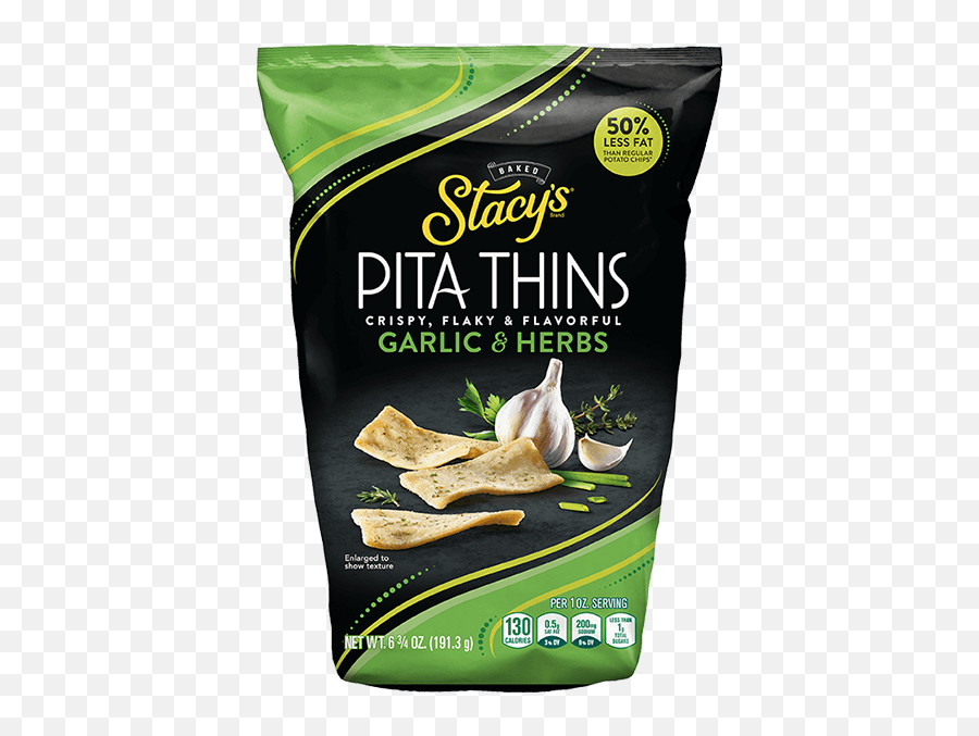 Stacyu0027s Garlic U0026 Herbs Pita Thins - Thin Pita Chips Png,Garlic Png