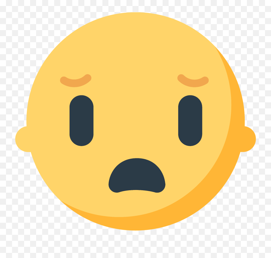 Frowning Face With Open Mouth Emoji Clipart Free Download - Sad Emoji Flat Png,Open Mouth Png
