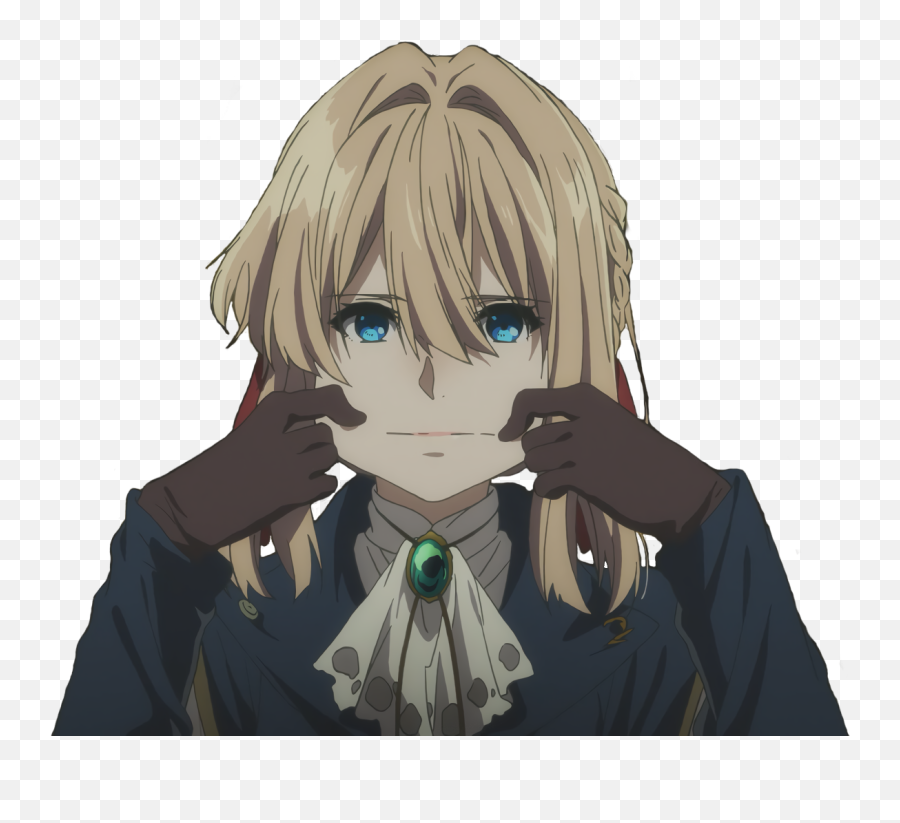 Download 650 Kb Png - Violet Evergarden Salute Png Image Violet Evergarden Trying To Smile,Salute Png