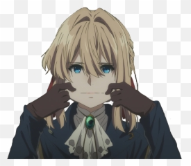 Download 650 Kb Png - Violet Evergarden Salute Png Image Violet Evergarden Trying To Smile,Salute Png