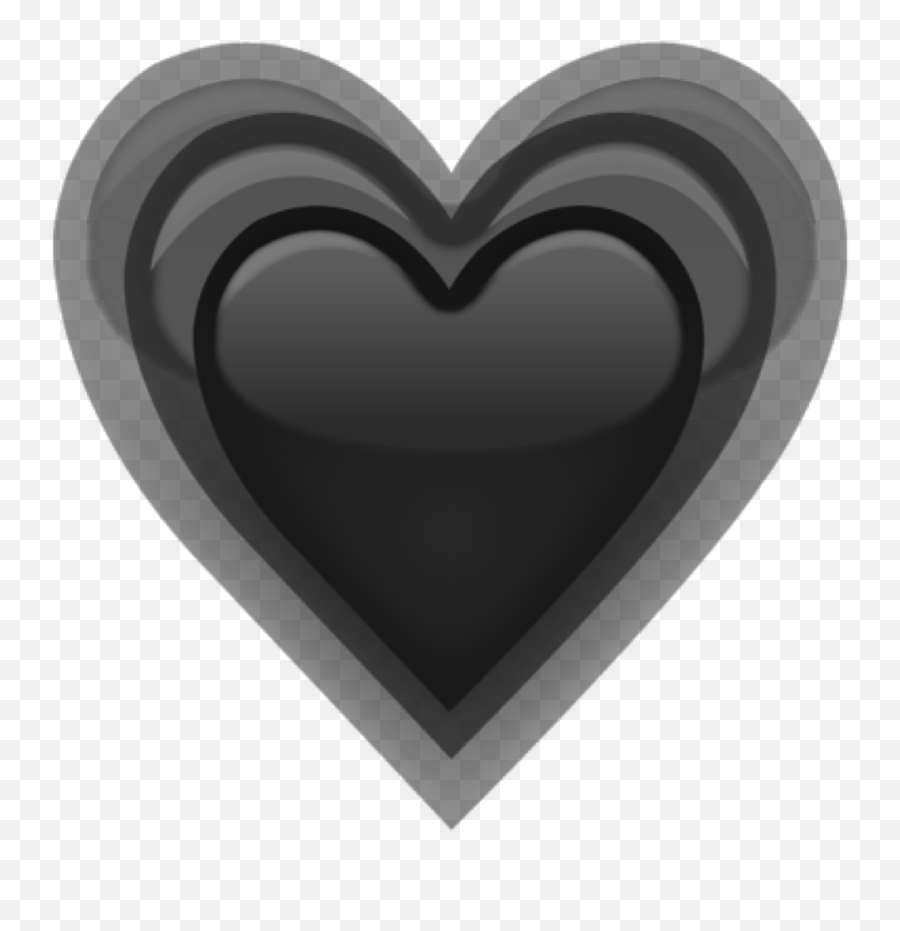 Download Emoji Heart Black Grey - Solid Png,Black Heart Emoji Png