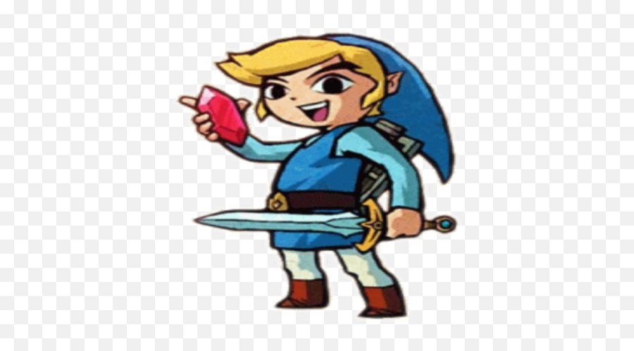 Blue Toon Link With Rupee - Roblox Four Swords Blue Toon Link Png,Toon Link Png