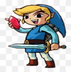 Blue Toon Link With Rupee - Roblox Four Swords Blue Toon Link Png,Toon Link Png