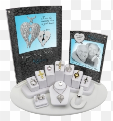 11 - Piece Cremation Jewelry Display Kin And Pebble Picture Frame Png,Pebble Png