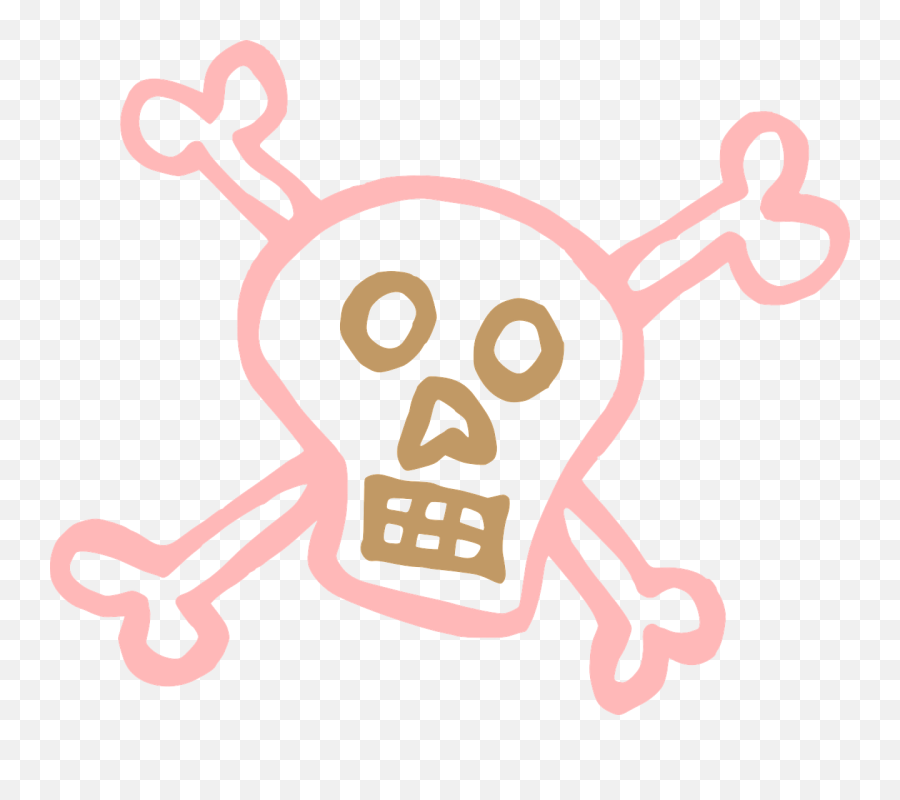 Skull And Crossbone Clipart - Skull And Crossbones Pink Png,Skull And Bones Png