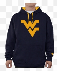 West Virginia Mountaineers Mens Blue Embroidered Icon Hoodie - Collegiate Sweatshirt png