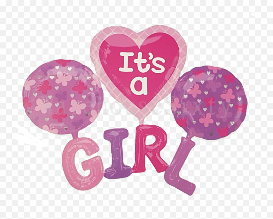 Baby Shower Png Frames - A Girl Balloon,It's A Girl Png